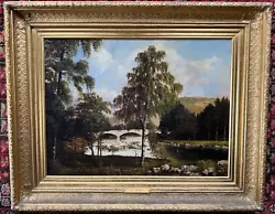 Buy Large Antique Oil Painting Scottish Highland Landscape Signed And Framed • 200£