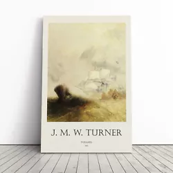 Buy The Whale Ship By Joseph-Mallord William Turner Canvas Wall Art Print Framed • 22.95£