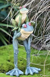 Buy Garden Ornaments Frog Long Legged Leap Frog Figurine Parent & Baby Garden Statue • 9.95£