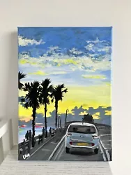 Buy Sunset Acrylic Painting On Canvas Hand Painted, Landscape Art • 24£