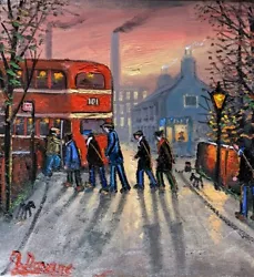 Buy JAMES DOWNIE  Oil Painting Latest From My Art     Shed, The Red Bus 30x30cm • 80£