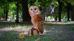 Buy Barn Owl Wooden Gift Owls Wooden Owl Wood Carving Wood Owl Wood Sculpture Owl • 365.01£