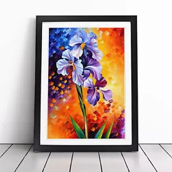 Buy Iris Flower Painted Wall Art Print Framed Canvas Picture Poster Decor • 24.95£