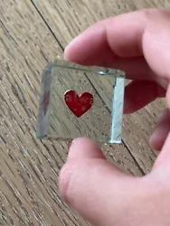 Buy Small, Glass Cube With Heart On Front Painted With  Always  Written Over It  • 2£