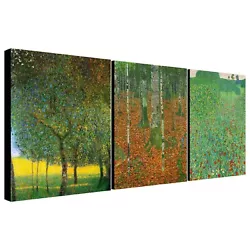 Buy Gustav Klimt Art - Set Of 3 Detailed Prints - Canvas Wall Art Framed Prints • 28.99£