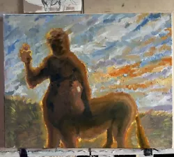 Buy Gay Male Interest Sun Set Impressionism Cubism Oil Painting Original 20”x 16” • 48.93£