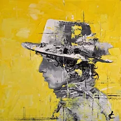 Buy Bob Dylan Oil Painting.  30cm X 30cm Stretched Canvas.  John Kelly Art  • 365£