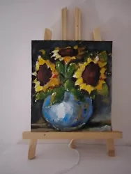 Buy Sunflowers Painting Vintage Style Impressionism Cardboard Home Decoration  • 20.50£