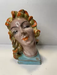 Buy Expressive Art Deco Woman Ceramic Head From The Late 1930s Early 1940s • 40.84£