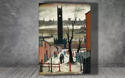 Buy L. S. Lowry  The Clock Tower CANVAS PAINTING ART PRINT WALL 2022 • 12.94£