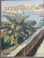 Buy Original Oil Painting, Mediteranean Scene Coast, • 420£