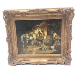Buy Evelyn Mary Wathersten RA.Oil Painting Original On Board Horse Stables Frame -CP • 9.99£