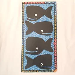 Buy Folk Art Painting On Board - Whale City - 24  X 11¾  Signed Illegible READ DESC  • 102.52£