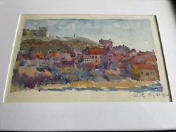 Buy Framed Antique Watercolour - Whitby Coastal Seaside Scene. Rev. Henry Balmforth • 30£