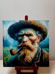 Buy Print On Art Board Inspired  By  Van Gogh - Old Man Smoking Pipe - 30 X 30 Cms • 8.99£