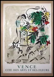 Buy Marc Chagall,Original Exhibition Poster,Cite Des Arts Et Des Fleurs,Mourlot 1954 • 669.08£