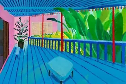 Buy David Hockney Garden Canvas Wall Art Decor Colour Large 20x30 Inch • 24.20£