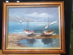 Buy Original Boat Oil Painting Signed • 23.75£