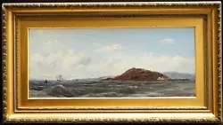 Buy C1891 SAILBOATS IN THE BRISTOL CHANNEL VIEW STEEP/FLAT HOLM ANTIQUE OIL PAINTING • 0.99£