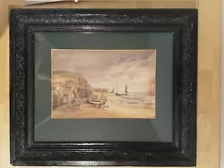 Buy Signed Antique Watercolour Beach Seascape Paintings J Roos 1869 • 29.99£