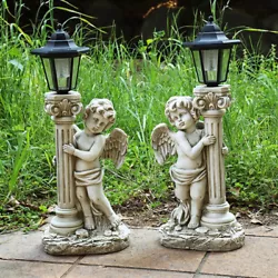 Buy Solar Powered Fairy Angel Cherub Ornament LED Statue Garden Figurine Sculptures • 22.94£