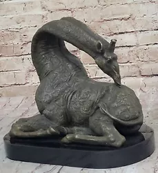 Buy Art Deco Giraffe Giraffes Bust Bronze Sculpture Statue Figurine Figure Art Sale • 218.93£