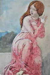 Buy William Edward Frost RA (1810-77) Original Antique Watercolour Of Maiden, Prov • 185£