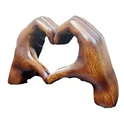Buy Heart Hands Sculpture Hearts Hand Gesture Resin Statue Home Desktop Ornamens • 18.85£