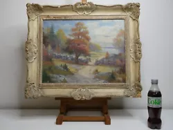 Buy Mid C Impressionist Landscape Oil On Canvas Painting. G.Bennett. FOR RESTORATION • 110£