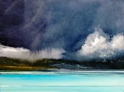 Buy Original Scottish Art  - Oil Painting  -   Luskentyre Storm , Isle Of Harris • 125£