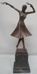 Buy Statue Dancer Art Deco Style Art Nouveau Style Bronze Signed Sculpture • 218.17£