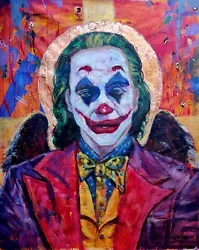 Buy Original Mario Mendoza 'Devine Fool' Joker Villain Painting Modern Art Batman  • 2,550£