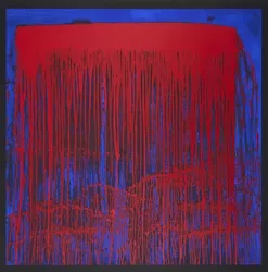 Buy PAT STEIR 'Berlin (Red) Waterfall', 1993 Limited Edition SILKSCREEN Poster *NEW* • 372.77£
