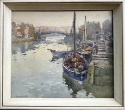 Buy Harry Wanless (British B.1872) Fishing Boats By TheQuayside, Watercolour Signed • 397£