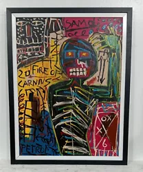Buy Jean-michel Basquiat Acrylic On Canvas Dated 1982 With Frame In Good Condition • 311.20£