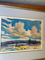Buy Vintage JADE FON Signed Original Watercolor California Landscape Scene 19.5x17  • 1,120.27£