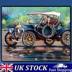 Buy Paint By Numbers Kit DIY Oil Art Vintage Car Picture Home Decoration 50x40cm • 8.59£