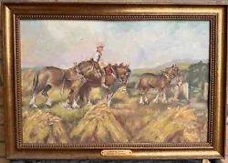 Buy Antique Early 20th Century Shire Horses Farming Oil On Board Painting SOPER • 0.99£