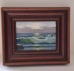 Buy Original Seascape Oil Painting Wooden Frame 9.5 X 8  Vintage  • 44£