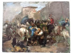 Buy Painting Fight Against Ottomans 19th Jh. • 0.84£