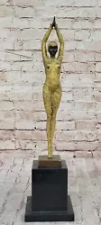 Buy Hand Made Signed Chiparus Art Deco French Dancer Bronze Sculpture Figurine De • 372.51£