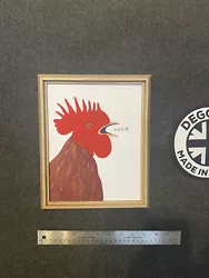 Buy David Shrigley - Canvas On Board Framed Picture Art Print Funny Rooster Chicken • 23.95£