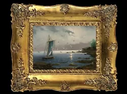 Buy Framed Original Oil Painting On Canvas Seascape Signed & Listed By Artist Kayvon • 0.99£