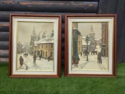 Buy L S LOWRY Interest NORTHERN TOWN SNOWY WINTER SCENE FIGURES ORIGINAL OIL SIGNED  • 800£