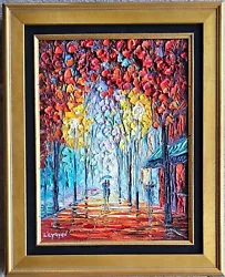 Buy Slava Ilyayev ORIGINAL PAINTING Hand Signed Oil On Canvas FRAMED Art Rainy Walk • 2,714.25£