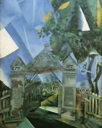 Buy Cemetery Gate, 1917 - By Marc Chagall Art Painting Print • 9.33£