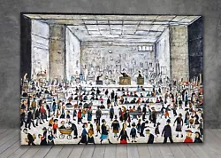 Buy L. S. Lowry The Auction CANVAS PAINTING ART PRINT POSTER 1868 • 12.94£