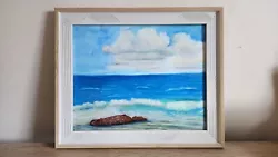 Buy Oil Pastel Seascape Original OIL PASTEL Painting  Seascape Wave SEA Painting Art • 20£