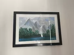 Buy Mountain Range Painting In A Black A4 Frame • 5£