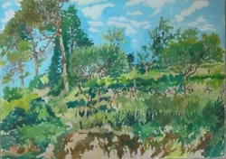 Buy Modern Painting Landscape  With Pine Trees • 35£